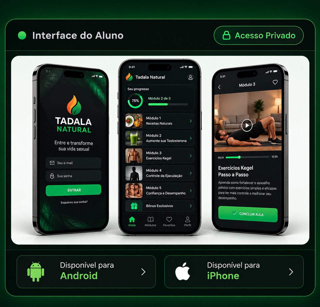 App do Tadala Natural disponível para Android e iPhone